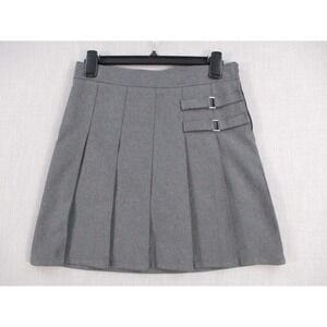 French Toast Heather‎ Gray Pleated Skort School Uniform Size 12 Side Buckle Tab